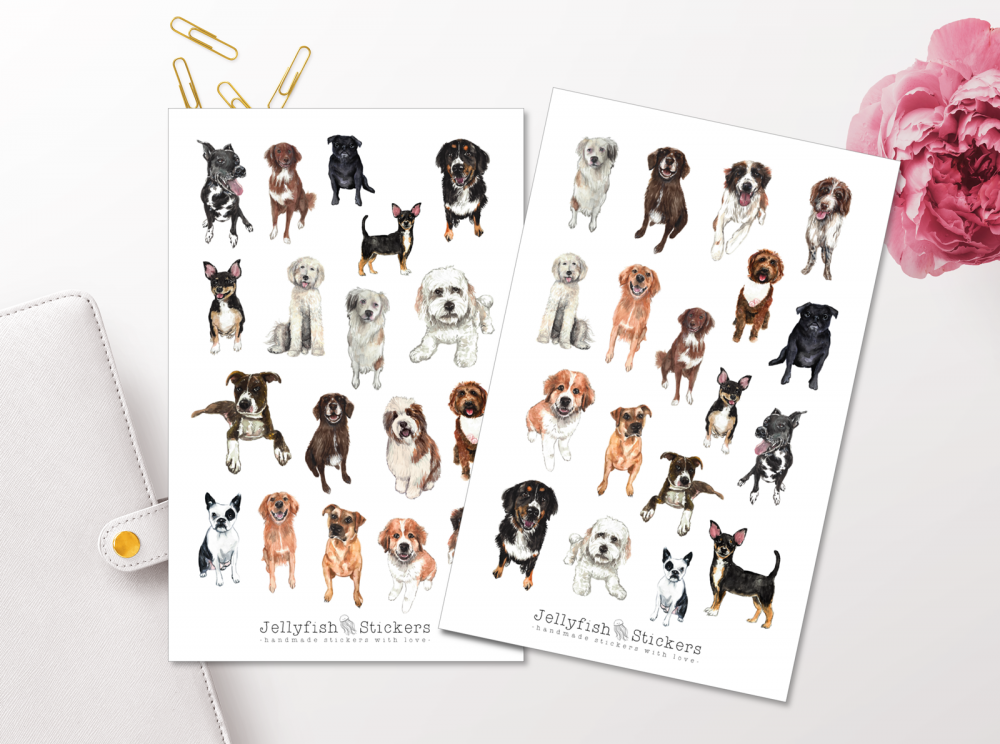 Hunde Sticker Set